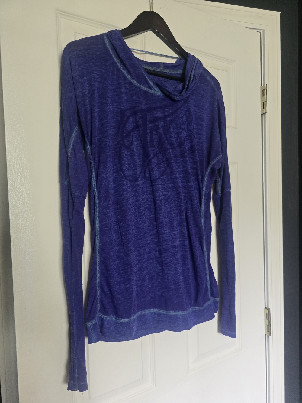 Fox Purple Long-Sleeve Hooded Tee